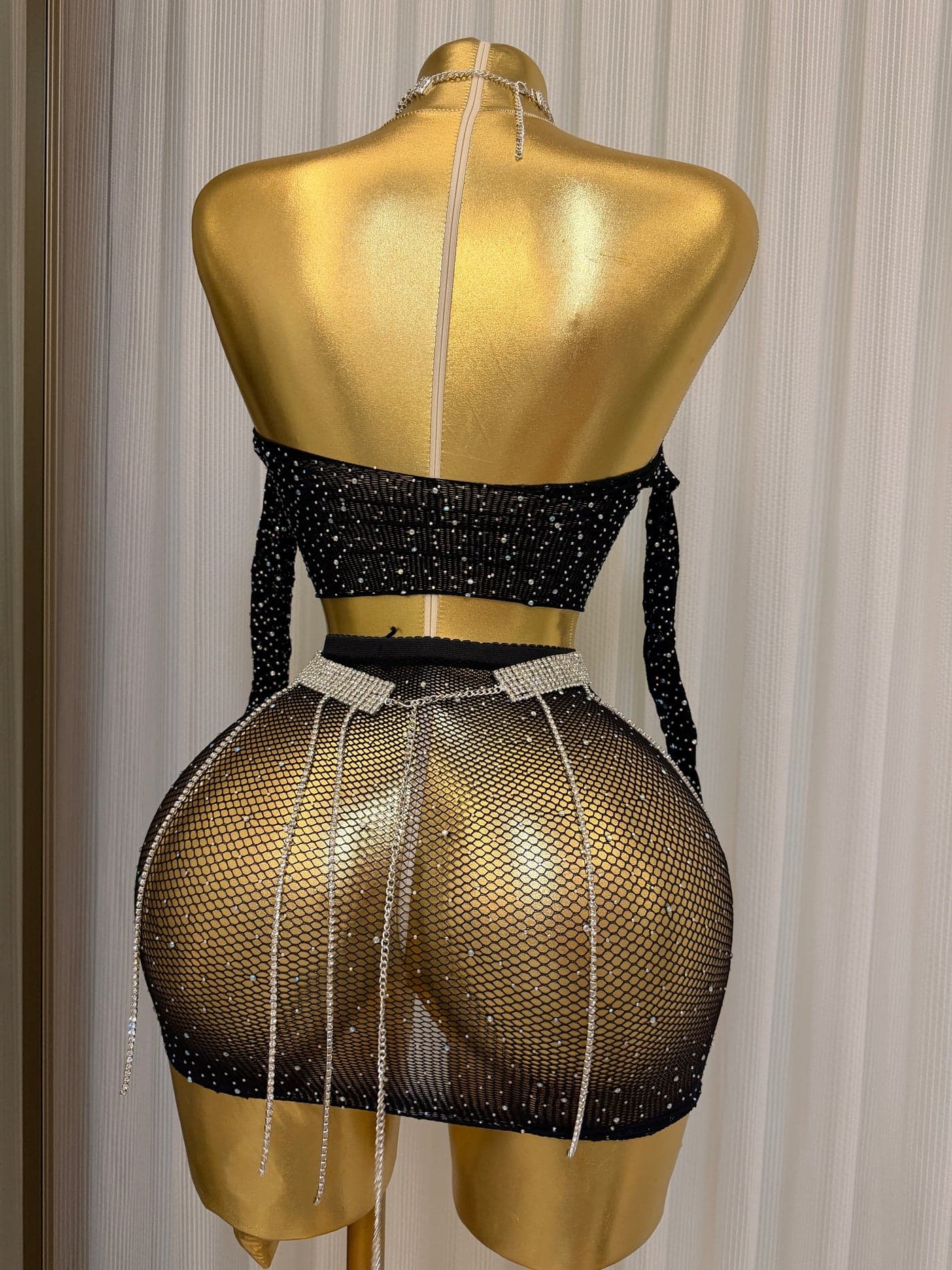 Full Aksesuarlı Etek ve Crop Lux Set