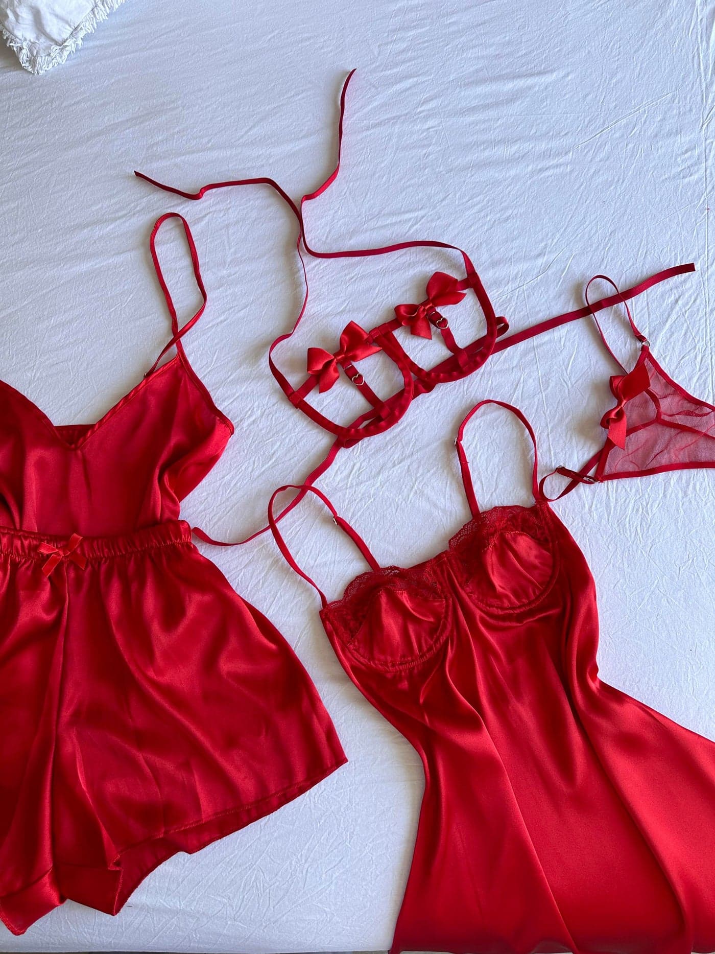 Kırmızı Lena Çeyizlik Set