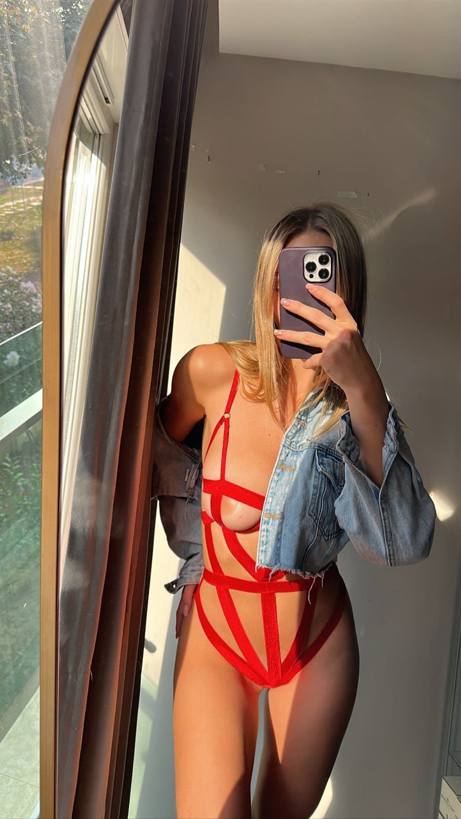 Red Teddy Gasp Bodysuit
