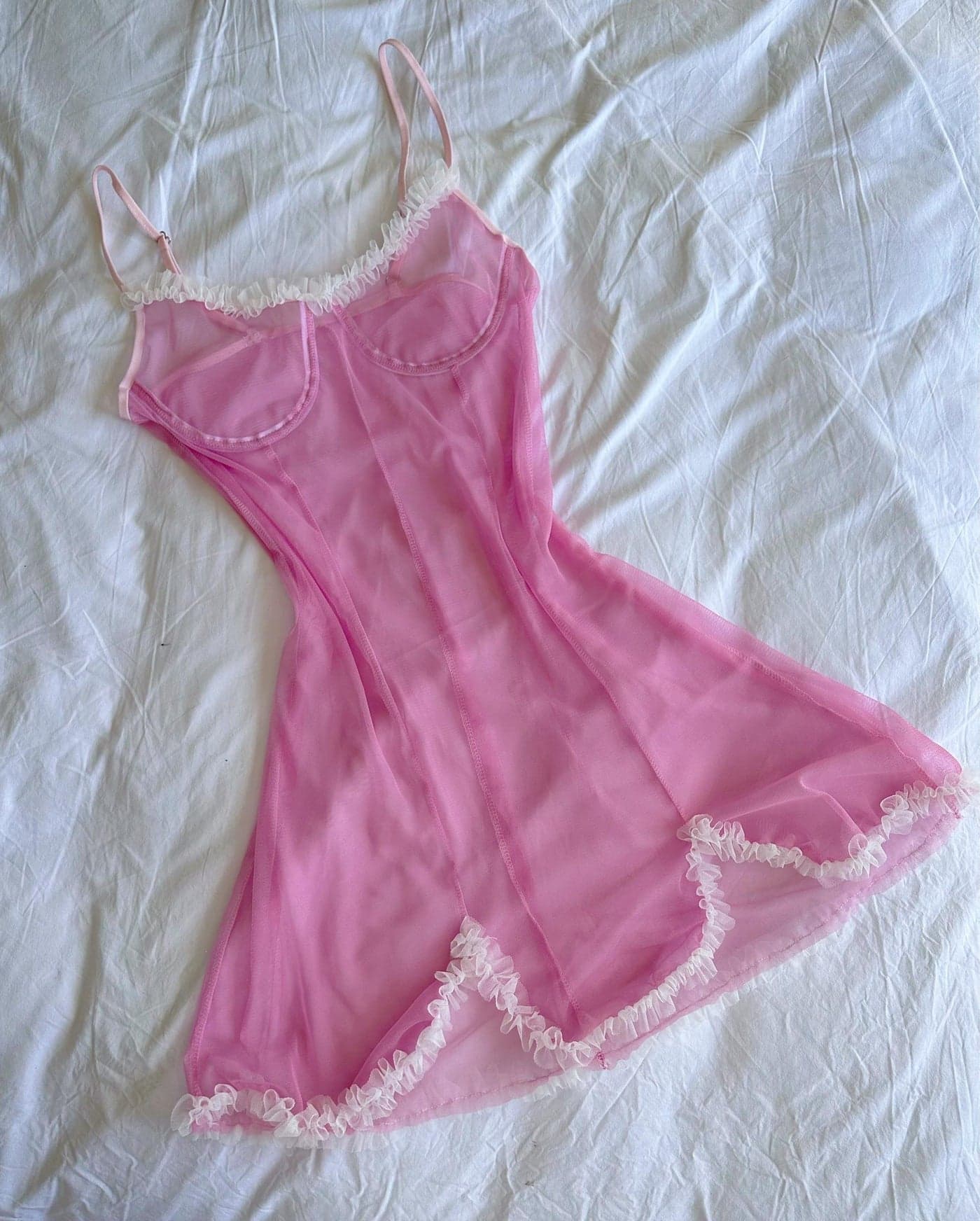 Romantic Tulle Pink Babydoll