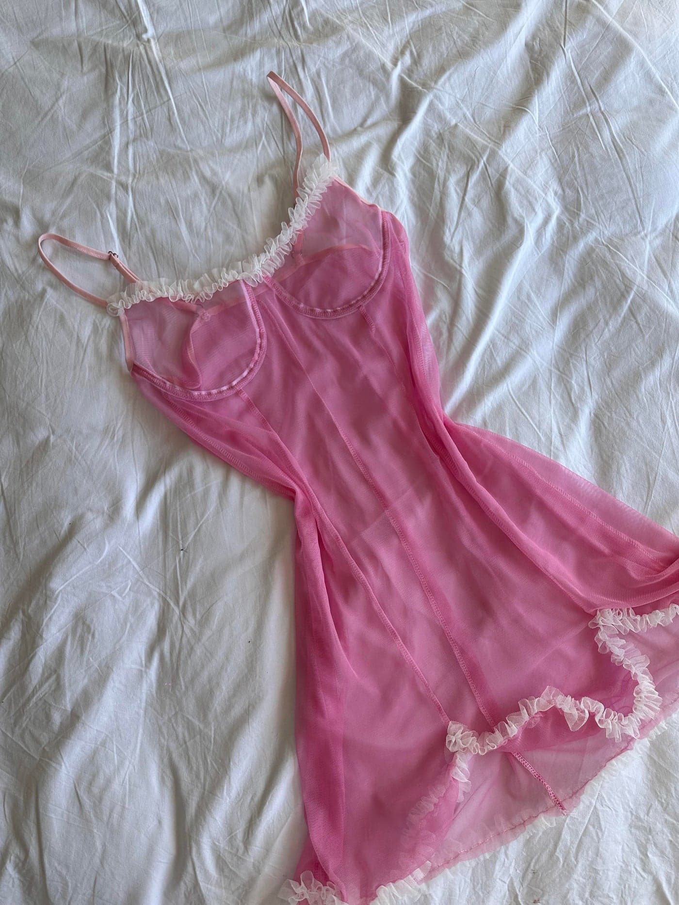 Romantic Tulle Pink Babydoll